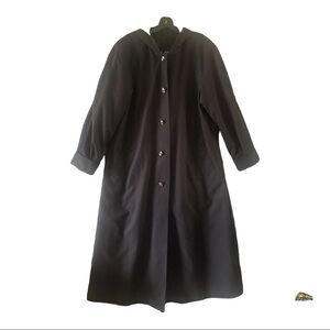 Fleet Street Women’s Navy /Bleu Trench Coat Button Hood - Size 8With Hoo…